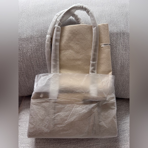 Sandy Liang Recital Bag In Taupe Leather New With Tag - Picture 3 of 11